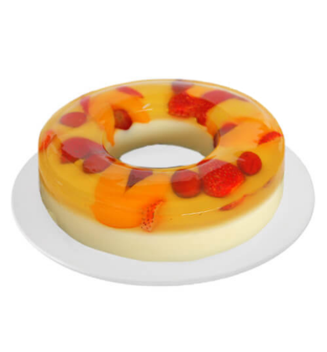 Gelatina leche y duraznos