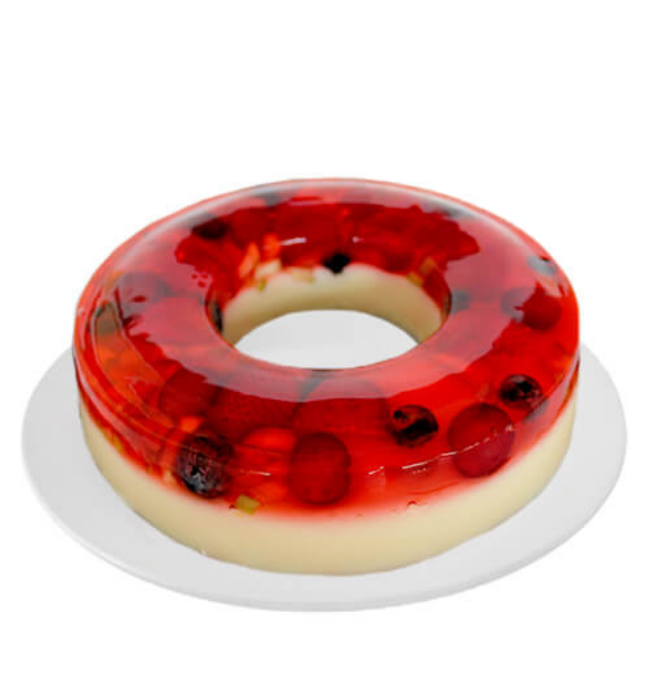 Gelatina leche y frutos rojos