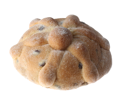 Pan de muerto con chispas de chocolate